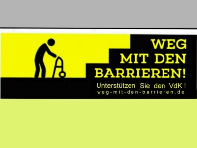 1 Aufkleber Sticker Gesundheit Schutz Umweltschutz weg-mit-den-Barrieren
