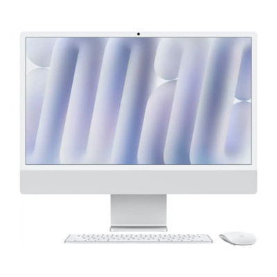 Apple iMac 24'' All-in-One M4 chip 10 Core 16GB RAM 256GB SSD Silver MWUU3LL/A