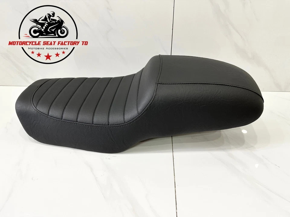 Honda CB750C Custom 1980-1983 Black Seat Low Profile Dual Passenger Cafe Racer. - Image 4 of 4