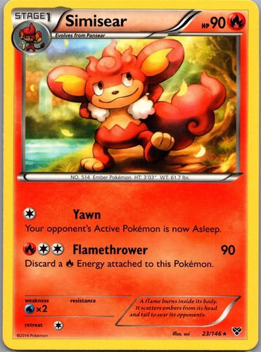 Simisear Rare XY Base Set 23/146 MP
