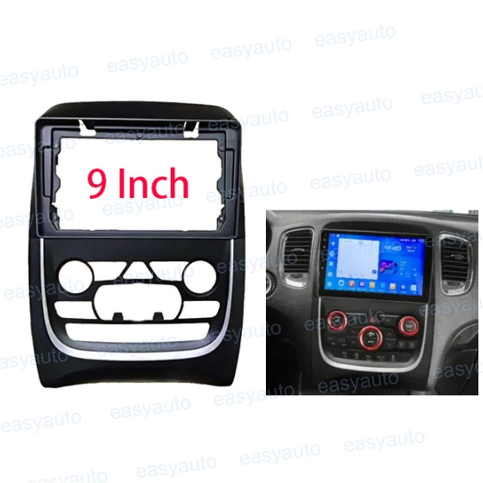 9''Car Dash Radio Stereo Frame Fascia Bezel Trim for Dodge 2014-20 DURANGO Panel - Image 3 of 4