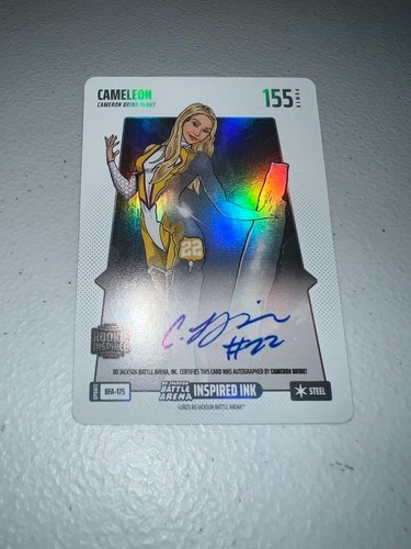 Bo Jackson Battle Arena CAMELEON Rookie Inspired Ink CAMERON BRINK Steel Auto
