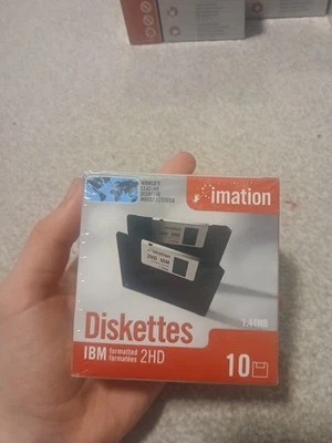 10x IMATION Floppy Disks 2HD 3.5" 1.44Mb IBM Formatted Diskettes Pack NEW