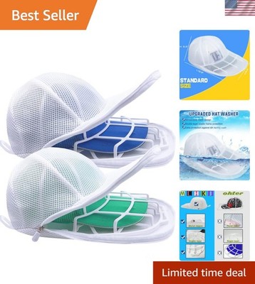 Hat Washer Cage for Washing Machine, Cap Washer with Mesh Bags, Hat Washer fo...