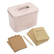 Seed Storage Box   Durable Metal Seed Organizer Storage Box for Gardeners,