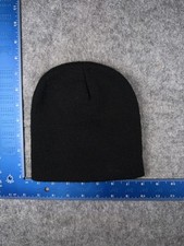Bayside Hat Beanie Unisex One Size Black Knit Winter Casual Stretch USA Made