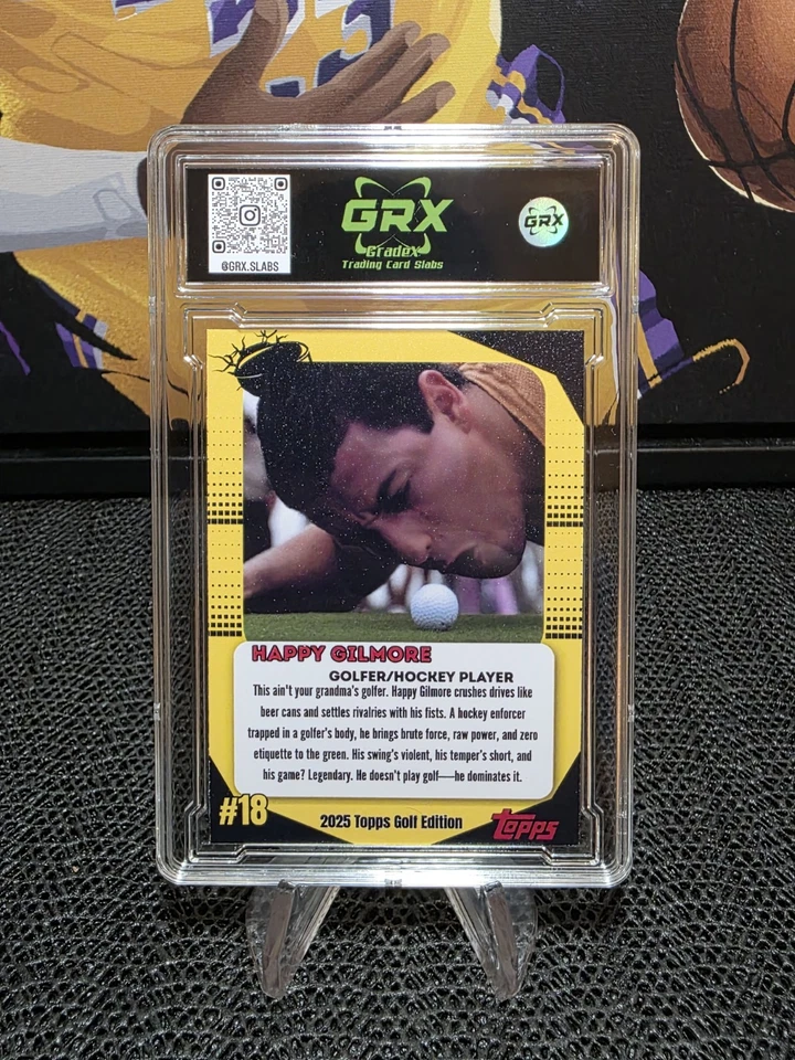 2025 Topps Golf Edition "Happy Gilmore" Rainbow Foil Refractor ¡TARJETA PERSONALIZADA! Foto 3 de 3