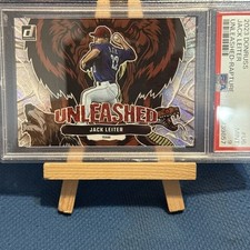 2023 Donruss Baseball #U6 Jack Leiter UNLEASHED RAPTURE Texas Rangers PSA 9🔥