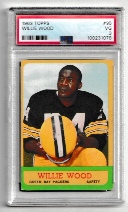 1963 Topps WILLIE WOOD Rookie card #95 VG PSA 3 Green Bay Packers