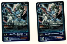 Set Of 2 AeroVeedramon ST8-08  Starter Deck 08 Ulforce Veedramon Digimon Foil LP