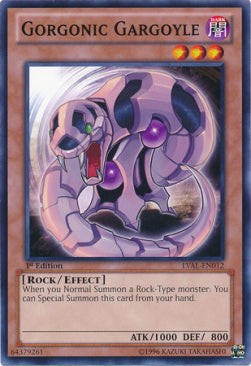 YuGiOh Gorgonic Gargoyle LVAL-EN012 Common Englisch Neu 1st