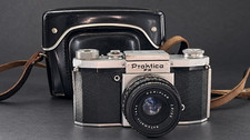 Praktica FX 35mm SLR Film Camera M42 with Domiplan Automatic 50mm f2.8 Lens     