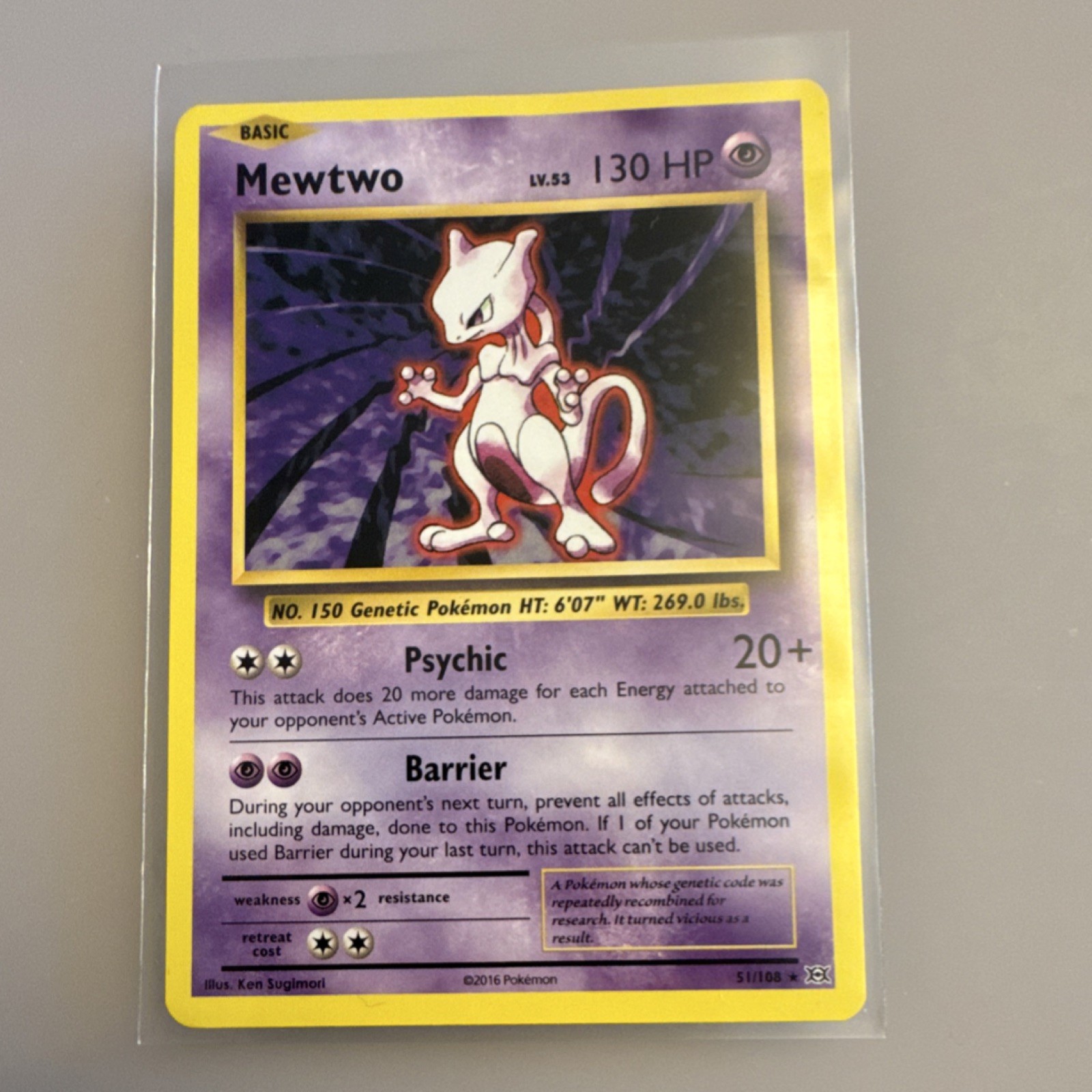 Pokémon Mewtwo Star 103/110 Holon Phantoms Ultra Rare Holo Basic HP80 English