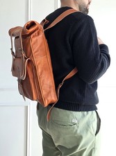 Sac à dos en cuir véritable – Modèle artisanal unique