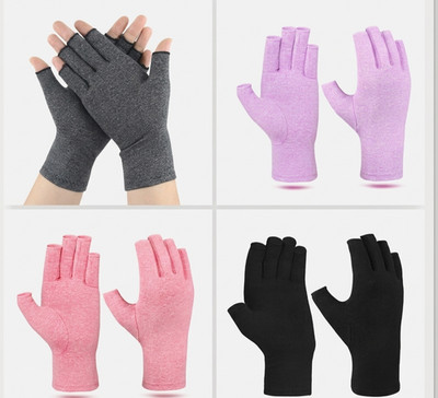 Compression Gloves Fingerless Hand Support Wrist Swelling Comfort Sleeve 4 Color