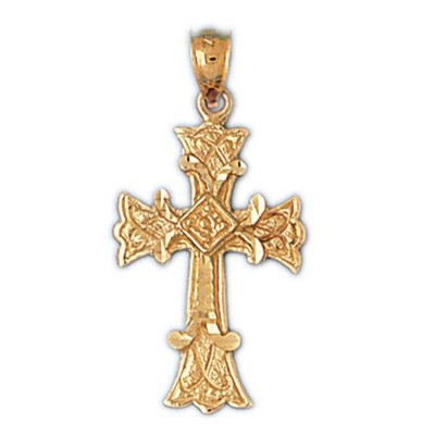 Cross Charm Pendant 14k Gold