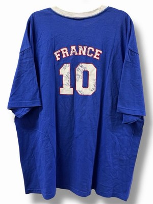 Vintage Adidas FIFA World Cup 2006 France #10 Ringer T-Shirt Men's