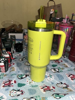 Stanley Starbucks Yellow Insulated Tumbler 40 oz with Handle, Lid & Straw