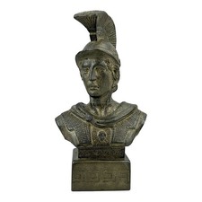 Scultura statua in gesso duro busto re macedone Alessandro Macedone 8,25 in