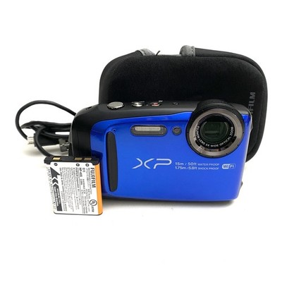 Fujifilm FinePix XP90 Digital Camera Blue W/ USB Cable, Battery, Case TESTED
