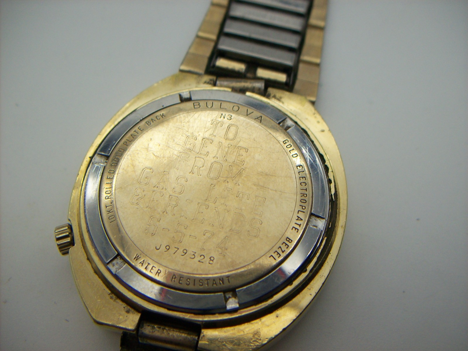 Vintage 1974 BULOVA ACCUTRON N3 Date 10k RGP Mens Watch, *WORKS