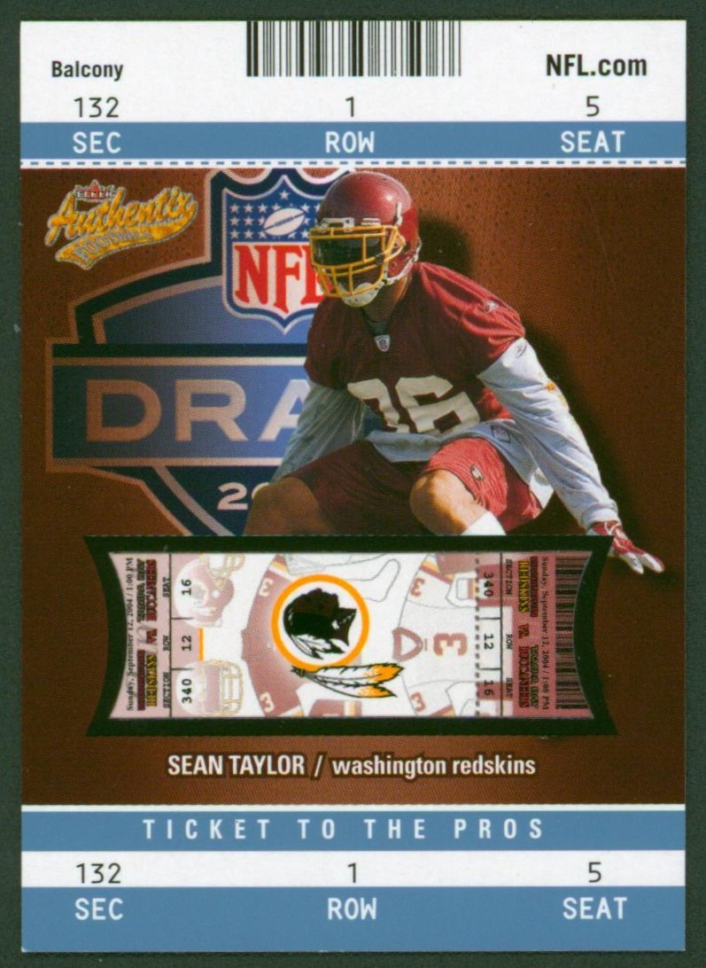 Sean Taylor Fleer Authentix #116 Balcony Blue
