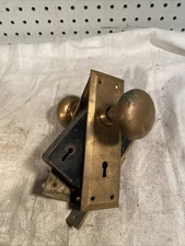 Vintage Russwin Brass Door Knob Hardware Set No Key