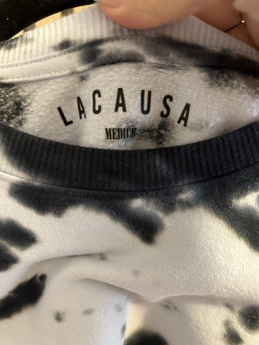 Sudadera LACAUSA Anthropologie Tie Dye Manga Globo Cuello Redondo Para Mujer’s Mediana - Imagen 4 de 4