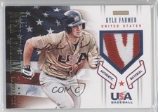 2012 Panini USA Baseball National Team Collegiate 13/35 Kyle Farmer #7 Patch 0g4