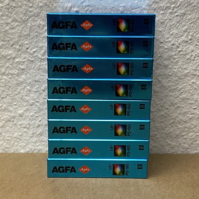 8x AGFA MP Video 8 mm / P5-60 Video Kassette Cassette Tape - Neu & OVP