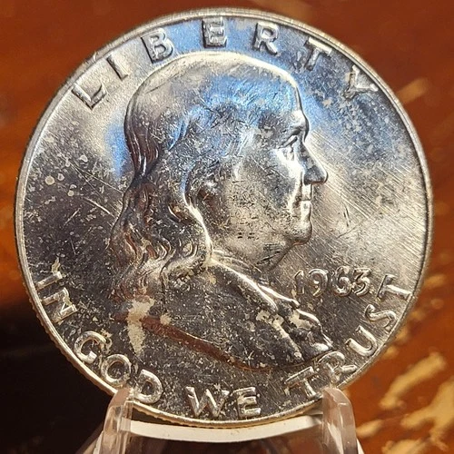 Choice Unc 1963-D Franklin Half Dollar BU