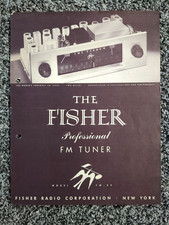 Fisher Professional FM Tuner Model FM-80 Spec Sheet 1950's