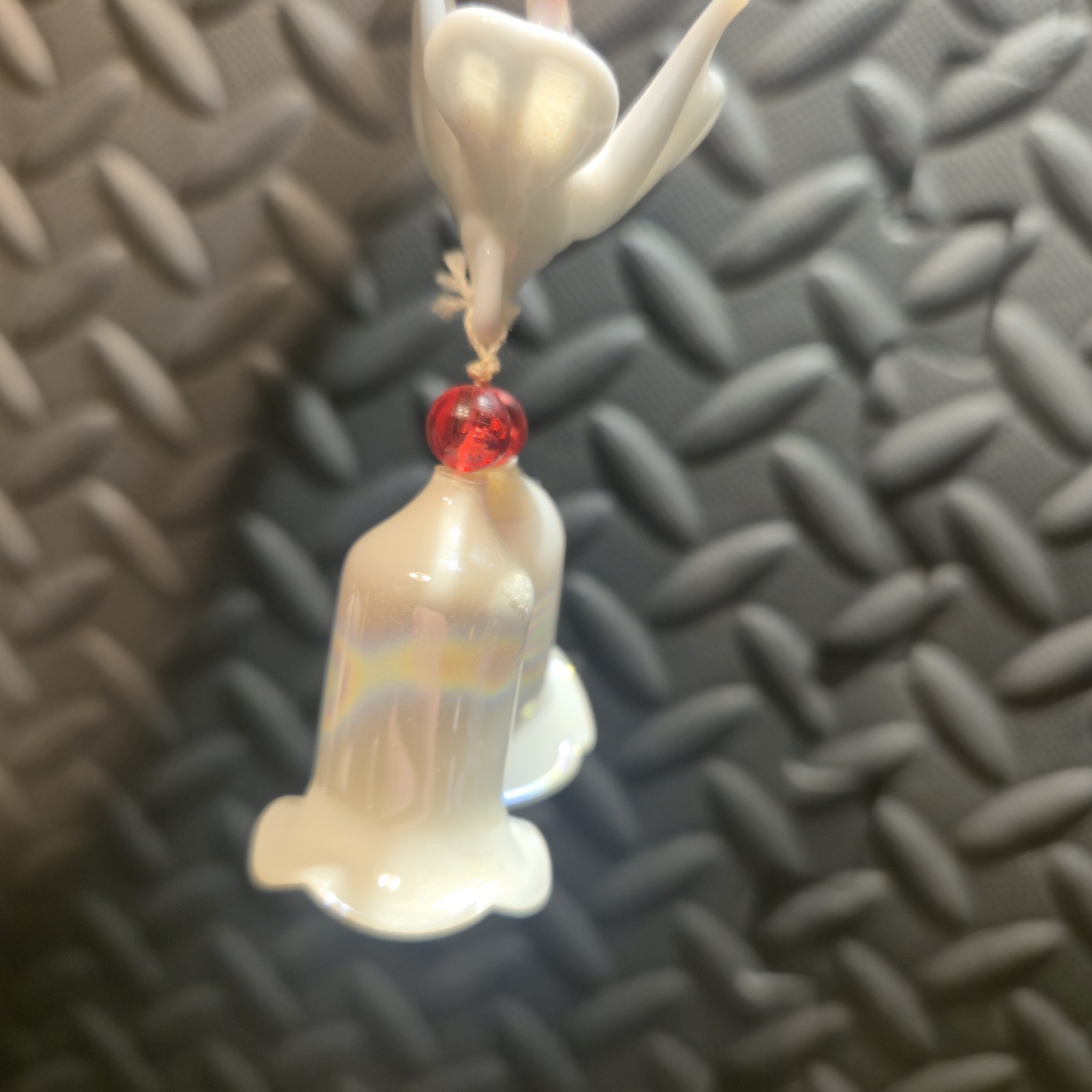 Miniature Dove Dangling Two Bells Christmas Ornament image 7