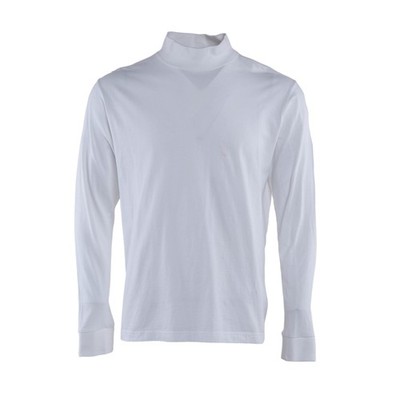 Sandro Paris Men's White Long Sleeve Mock Neck Cotton T-Shirt Size M SHPTS00224