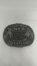 HESTON National Finals Rodeo Belt Buckle 1959 - 1983 25th Anniversary Series NFR