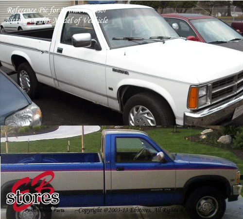 Juego de 2 protectores de lluvia visera ventana montaje exterior humo Dodge Dakota 1987-1996 Foto 4 de 4