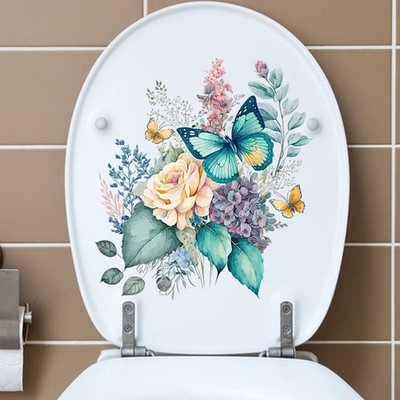 Wall Sticker Butterfly Sticker Bathroom Decor Metal-friendly Single-sheet