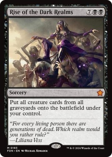 Rise of the Dark Realms -Foil Light Play MTG Foundations