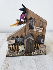 Shabby chic haunted house witch Halloween decor sleepy hollow hotel as is