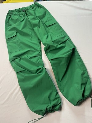 Love Tree Women s Green Cargo Jogger Pants Size S Drawstring Elastic Waist