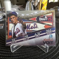 2025 Bowman Chrome Draft Night 25 Mitch Voit Baseball Card Mets