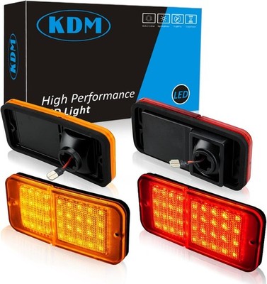 LED Bumper Side Marker Reflectors Lights,Fit for 1968-1972 Chevy GMC C10 C20 C30