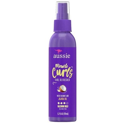 2! Aussie Miracle Curls Curl Refresher Maximum Hold Coconut Jojoba Oil 5.7 oz ea