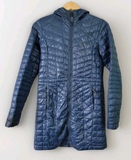 The North Face Women  s ThermoBall Hooded Quilted Puffer Coat Blue Small S/P