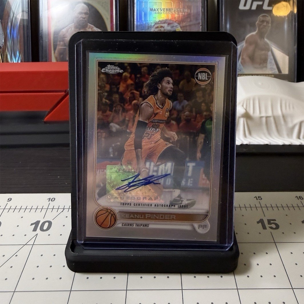 KEANU PINDER 2022-23 Topps NBL Chrome SILVER REFRACTOR AUTO Cairns Taipans