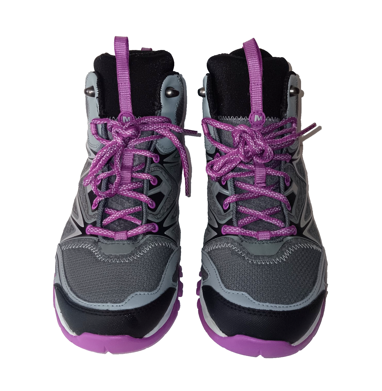 MERRELL DONNA TAGLIA 11 CAPRA BOLT MID IMPERMEABILE TREKKING SCARPONE SNEAKER GRIGIO VIOLA NUOVO