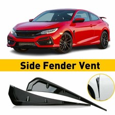 Universal Black Car Side Exterior Fender Vent Air Wing Cover Trim New 2pcs