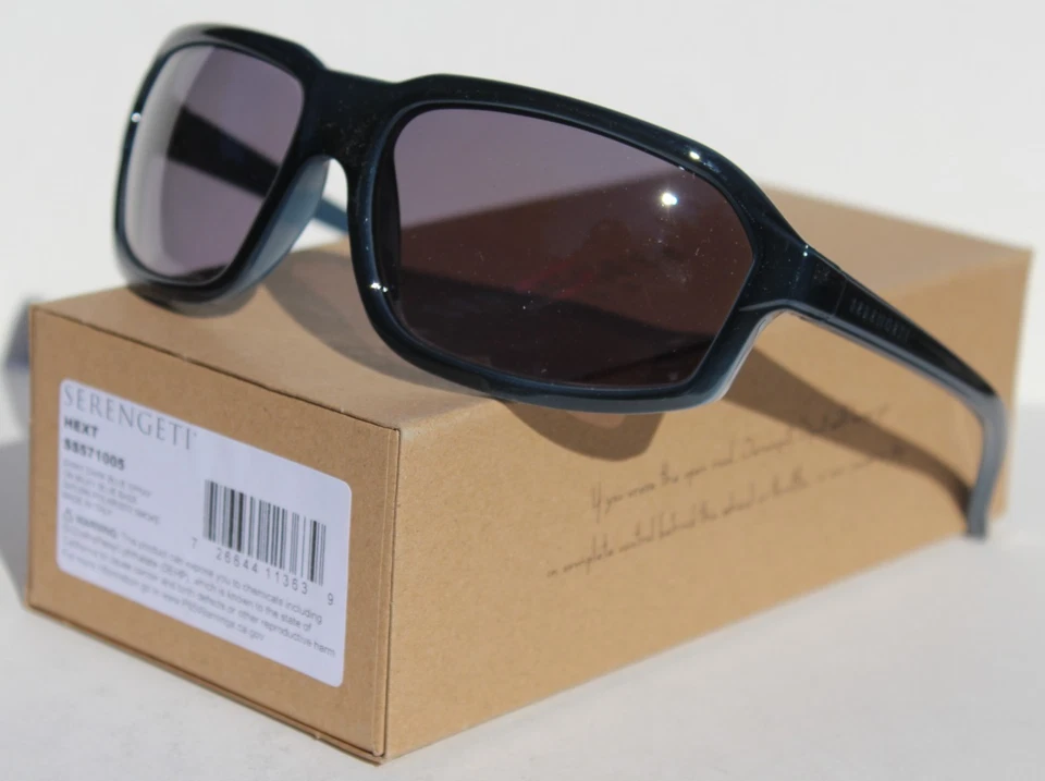 SERENGETI Hext POLARIZED Sunglasses Shiny Blue/Saturn Smoke Gray SS571005 Italy - Image 2 of 4