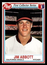 1990 Post - Jim Abbott #13 California Angels
