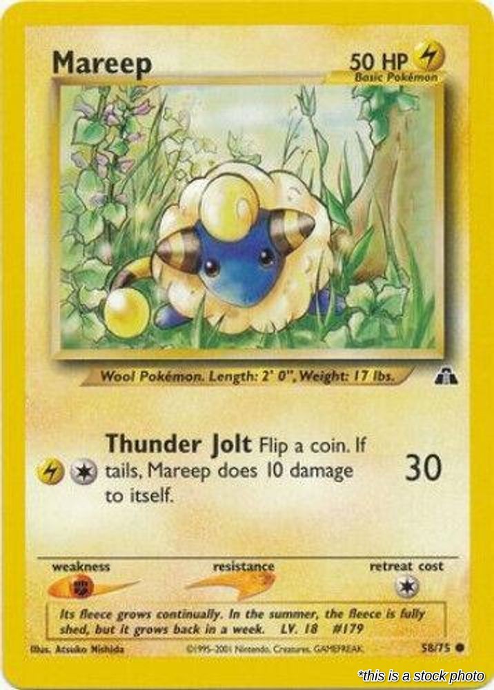 Mareep 58/75 (LP) - Neo Discovery Pokémon